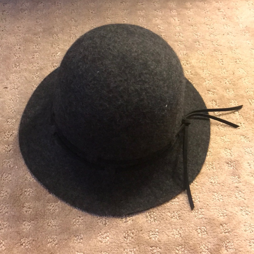 Wool Hat, short brim, Grey, adjustable